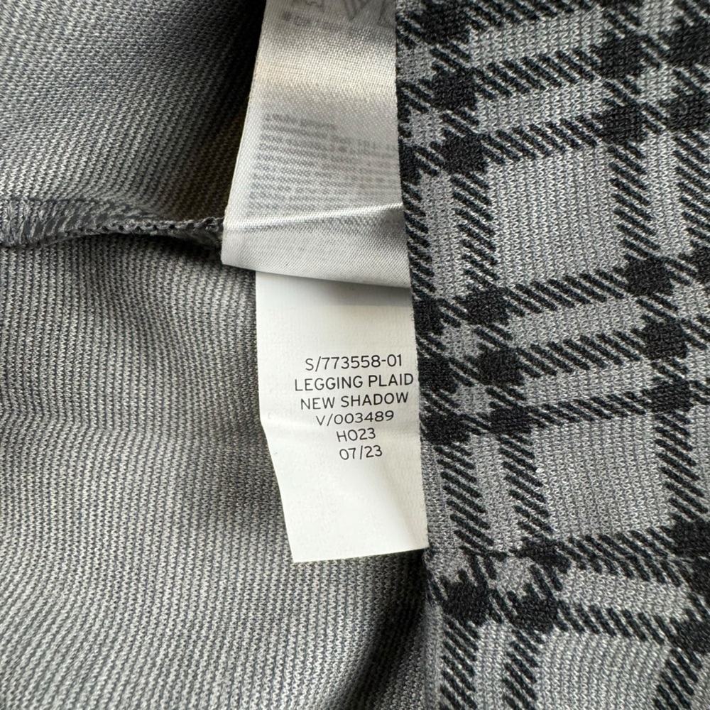 GAP Ponte Leggings Plaid New Shadow Gray and Black - Picture 8 of 9